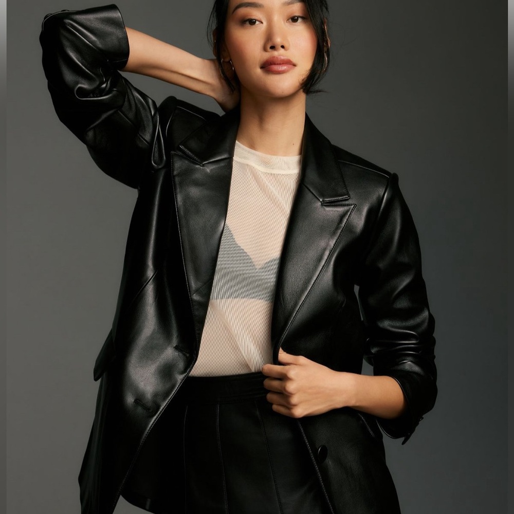 Good American faux leather blazer, size 4x, BNWT